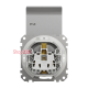 Розетка влагозащищенная IP44, алюминий, Sedna Design SDD213024