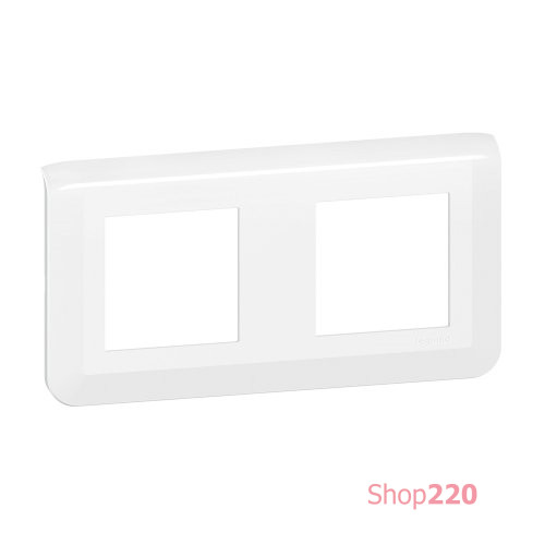 Рамка 2 поста, белый, Mosaic New Legrand 277804L