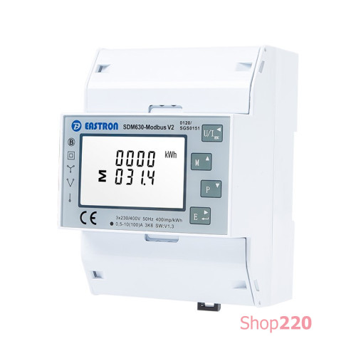 Анализатор сети по RS485 Вх. 100A на Din (Кл. 1,0) Eastron
