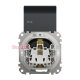 Розетка влагозащищенная IP44, черный, Sedna Design SDD214024