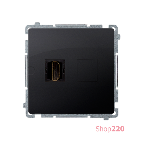 Розетка HDMI, графит, Basic Simon