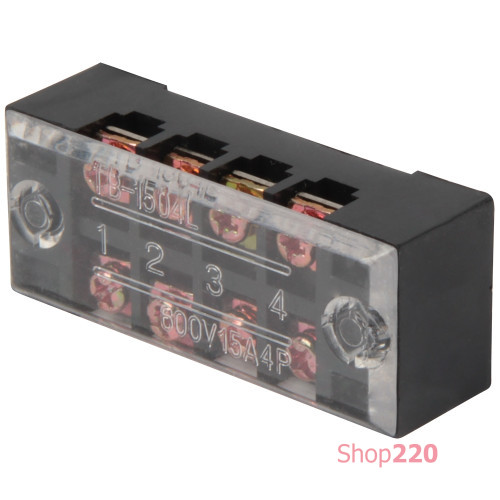 Клеммная колодка защищенная 15А, 4 полюса, e.tc.protect.15.4 Enext p056002
