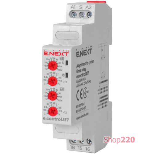 Реле асимметрического повтора цикла, 8А, e.control.t17 Enext i0310029