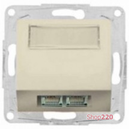 Корпус для двух разъемов RJ-12/RJ-45 Keystone, слоновая кость, Polo Regina 13022402