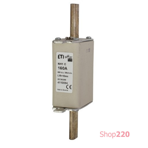 Предохранитель для защиты аккумуляторных батарей 125A 80V DC, NH-1C Battery ETI 4110093