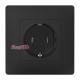 Розетка электрическая, антрацит soft-touch, PLK0511241 Plank Electrotechnic