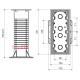 Коробка установочная двух/трехместная для термоизолированных фасадов; ПП; 100х230х250мм KEZ-3_KB