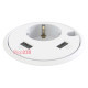 Врезная розетка в стол с 2xUSB и кабельным выводом, белый, Powerdot Kondator