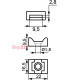 Площадка для хомутов 22x16.5x9.5мм, отв. d=5.8мм, CTH-2C белая (100 шт.) A0150090055