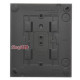 Розетка влагозащищенная четверная, IP44, черный, Aquaclick Simon