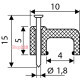 Скоба белая CHF-4 мм плоская (100 шт.) A0150030015