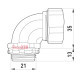 Ввод угловой для металлорукава 18мм(3/4"), e.met.angle.stand.sldx.18 Enext s046003