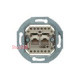 Розетка двойная RJ-45 компьютерная экранированная, черный, Berker