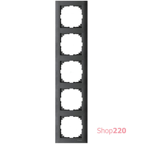 Рамка 5 постов, антрацит, Merten M-Pure MTN4050-3614
