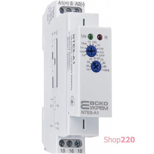 Реле задержки времени на включение NTE9-A1 AC/DC 12-240V A0010240001