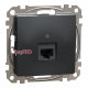 Компьютерная розетка RJ45 кат. 5е UTP, черный, Sedna Design SDD114451