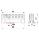 Шина нулевая на din-рейку на 6+1 отверстий, e.bs.stand.1.7.L Enext s025004
