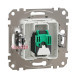 Компьютерная розетка RJ45 кат. 5е UTP, алюминий, Sedna Design SDD113451