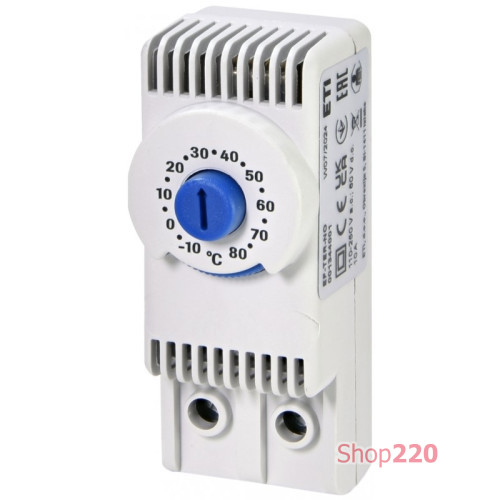 Термостат -10+80°C, 1NO, 10A, 110-250VAC, 60VDC, EF-TER-NO ETI 1344001
