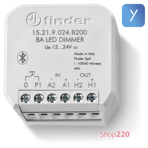 Диммер; YESLY; 300Вт; 230В AC; электронное; RI+диммер; Bluetooth; плавное; память; 150Вт CFL и LED; распр. коробка Finder 15218230B300