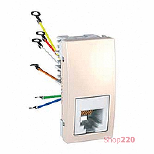 Мех. розетки RJ12 ( 6 к. ), 1м., слон. кость, MGU3.491.25 Schneider Unica