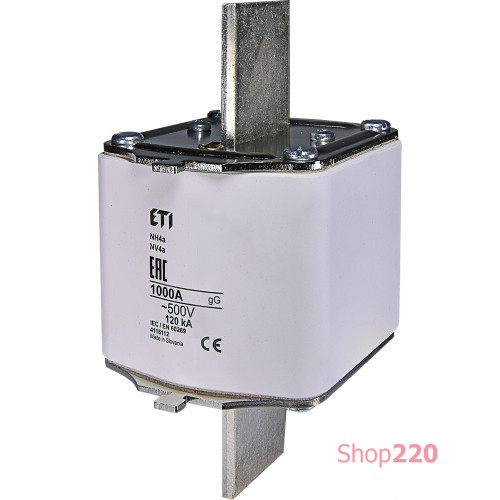 Предохранитель NH-4a gG 1000A 500V (для держателей HVL) ETI 4116112