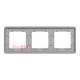 Рамка 3 поста, матовое стекло, Sedna Design SDD362803