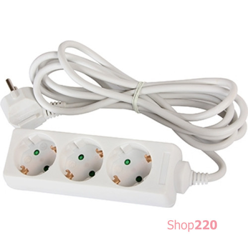 Удлинитель 3 гнезда, 3м, с заземлением, baby protect, e.es.3.3.zb Enext s042004