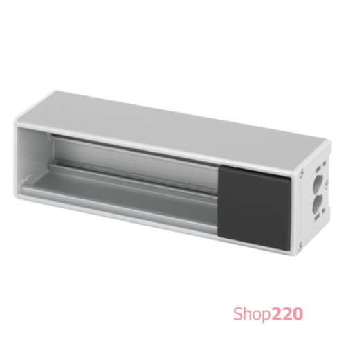 Розеточный блок на 3 (4) розетки К45, пустой, алюминий, Ofiblock COMPACT Simon KFC203/14