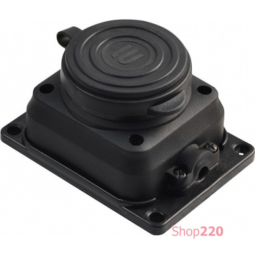 Каучуковая розетка с защитной крышкой внешней установки 2Р+PE 16А IP44 A0250010005