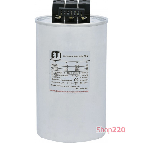 Конденсаторная батарея 30 kVAr, LPC-DW_400V ETI 4656856
