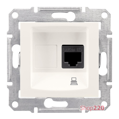 Компьютерная розетка RJ45, кремовый, SDN4300123 Schneider Sedna