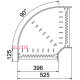 Угловая секция 90°, 85х400 мм, FS (18-22 мкм) 6036706
