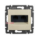 Розетка компьютерная RJ45 двойная, слоновая кость, 774131 Valena Legrand