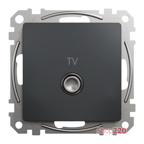 Розетка телевизионная конечная, черный, Sedna Design SDD114471