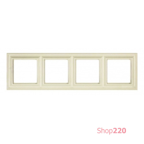 Рамка 4 поста, слоновая кость, JUNG Eco Profi Design EPD484