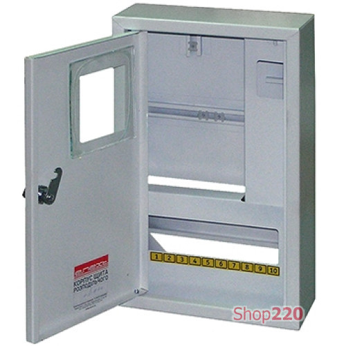 Щит для 3ф. счетчика + 12 модулей, навесной, с замком, e.mbox.stand.n.f3.12.z Enext s0100011