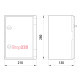 Щит ударопрочный 210х280х130мм с прозрачной дверцей, IP65, e.plbox.210.280.130.tr Enext