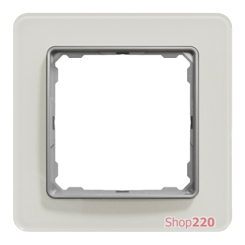Рамка 1 пост, белое стекло, Sedna Design SDD360801