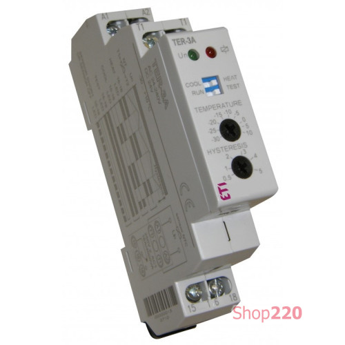 Термостат TER-3H (-15...+45) AC/DC 24-240 AC/DC (1x16A_AC1) ETI 2471847