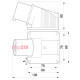 Силовая вилка стационарная 3Р+Z, 400В, 16A, IP44, Tarel 3623-220