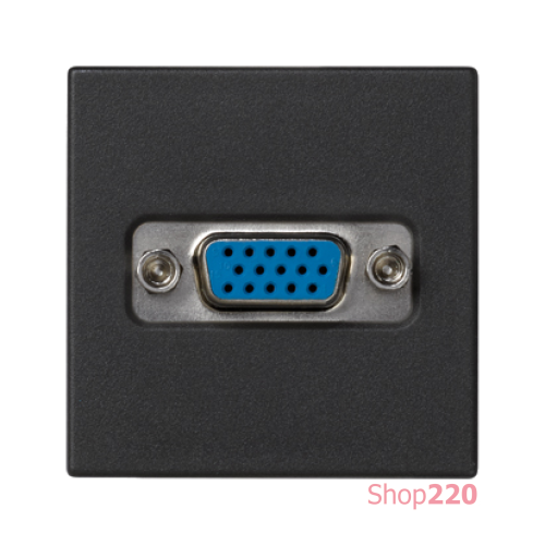 Розетка VGA HD15, черный, К45 Simon K100B/14