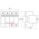 Устройство для защиты от импульсных перенапряжений 4P, класс С, e.pro.spd.4С.275 Enext p076008