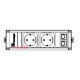 Врезной блок розеток для мебели, 2х220В + 2хRJ45, белый, Versaflap ASA 060.11F.00002