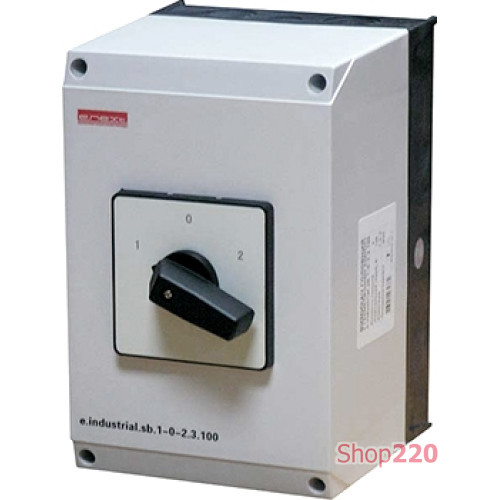 Переключатель 1-0-2 в корпусе, 63А, 3 полюса, e.industrial.sb.1-0-2.3.63 Enext i0360019