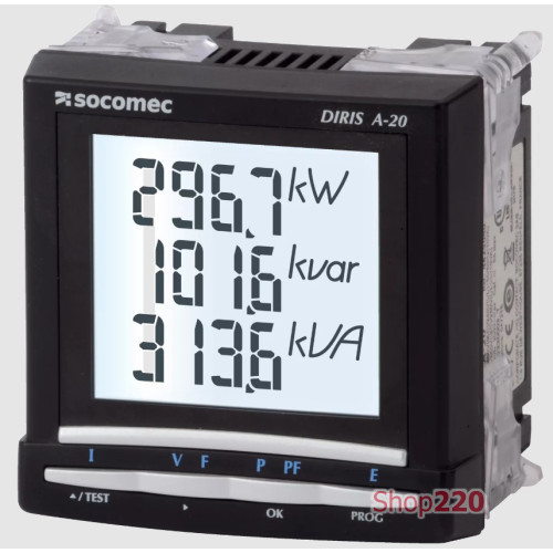 Анализатор сети DIRIS A-20 *Вх. 1/5A, 110…400 VAC / 120…350 VDC Socomec