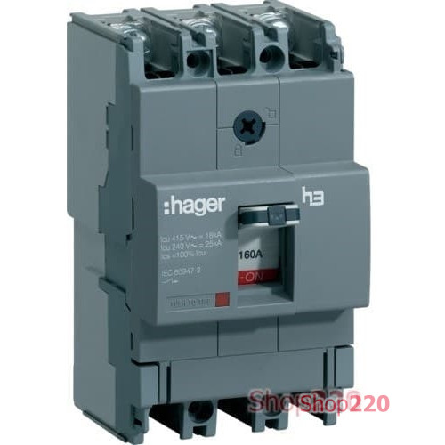 Автомат 50 А, 3 полюсный, HDA050L Hager