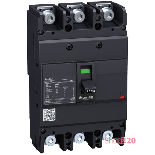 Силовой автоматический выключатель 125 А, трехфазный, 25кА, EasyPact Schneider EZC250N3125