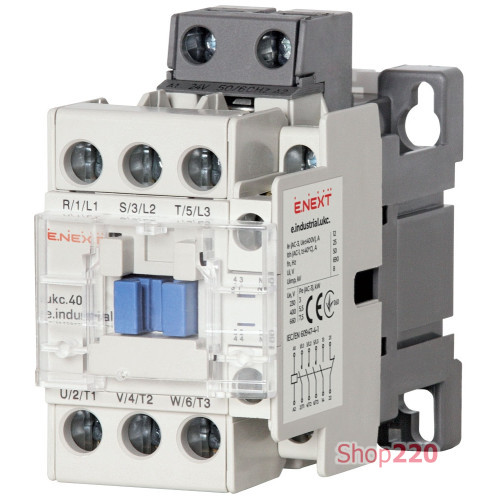 Контактор 40А, 24В, 1no+1nc, e.industrial.ukc.40.24 Enext i.0090013