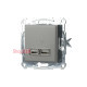 USB розетка, сталь, EPH2700262 Schneider Electric Asfora